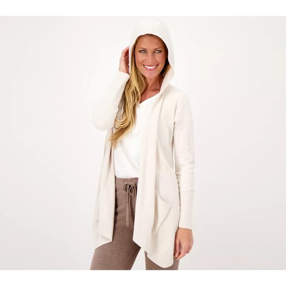 Barefoot Dreams Size Small CozyChic Ultra Lite Seashore Hooded Cardigan Sweater - Picture 10 of 10